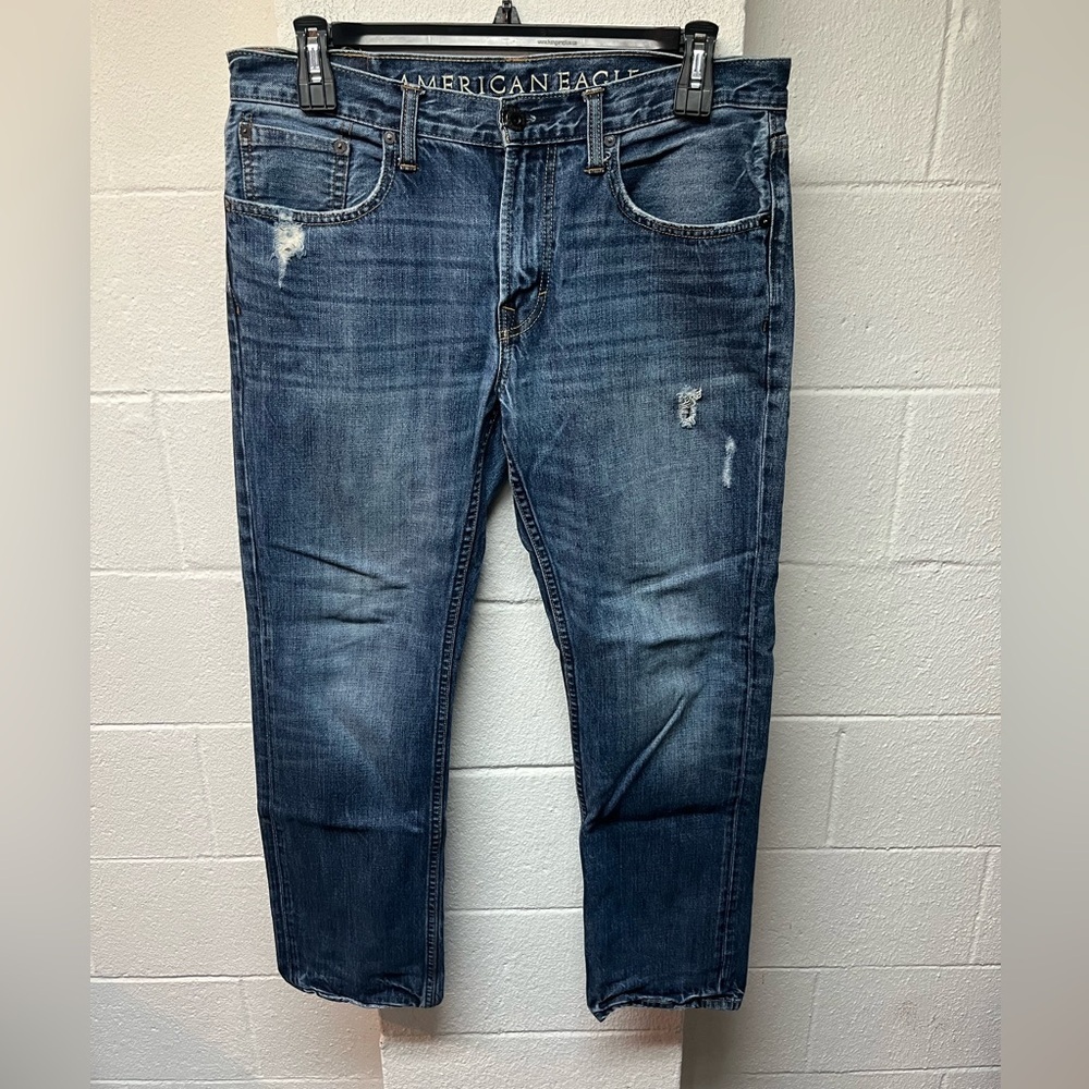 American Eagle Outfitters Men's Straight Blue Jeans